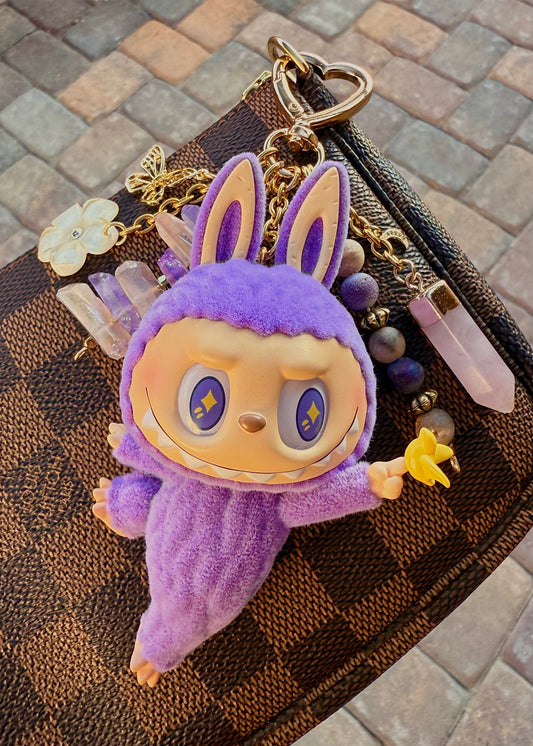 “Little Bird” Labubu with rose quartz