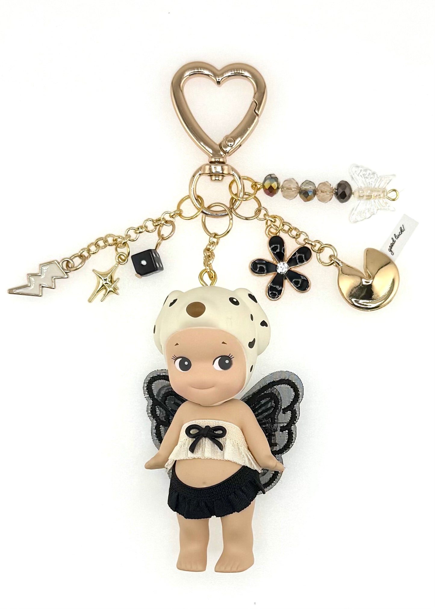 Gold Dalmatian with fortune cookie