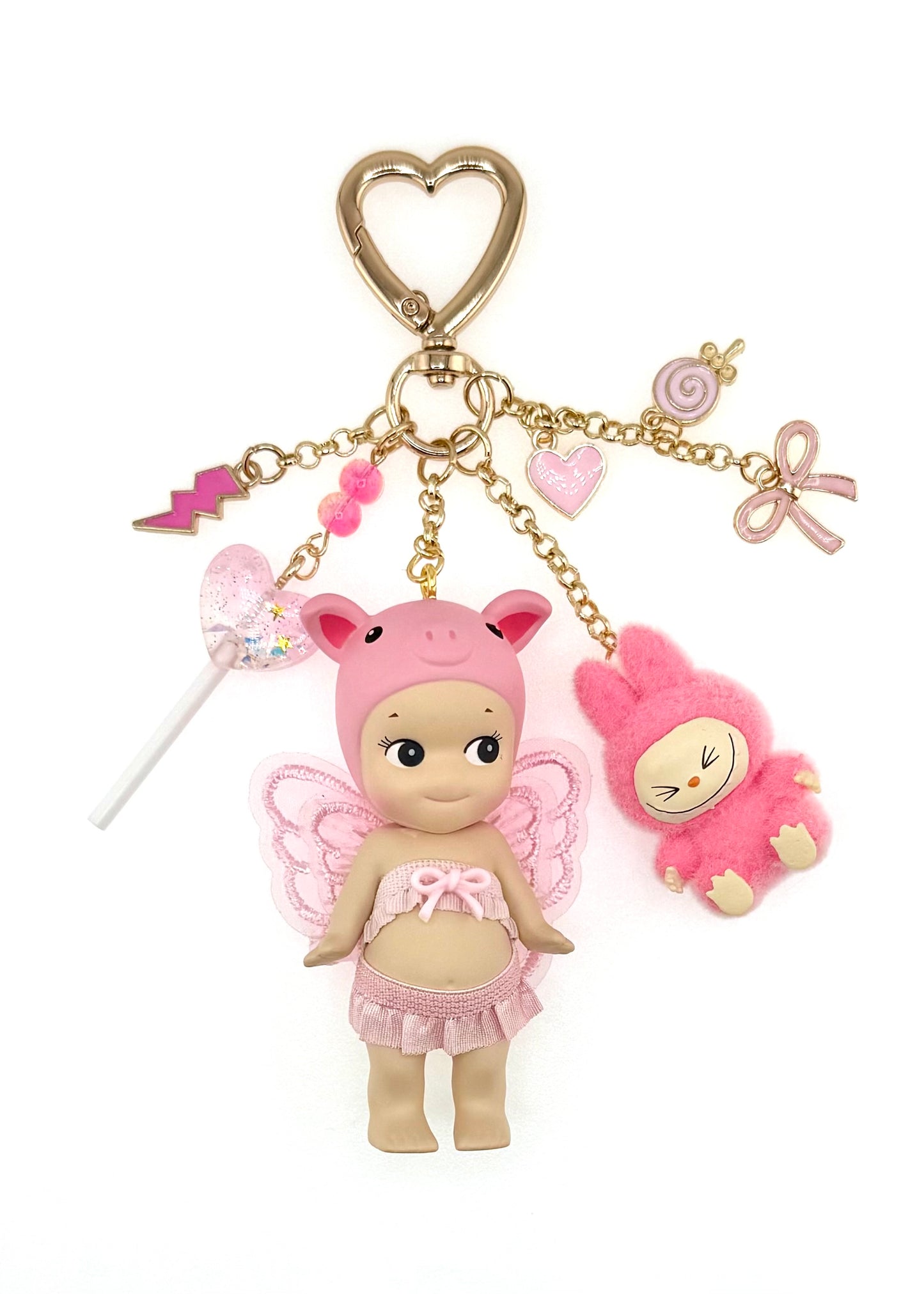 Gold Pig with mini lafufu