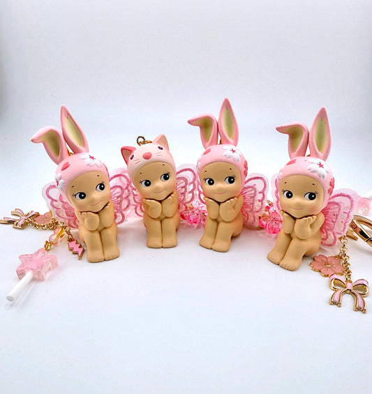 Gold Cherry Blossom Hanami Series 🌸 (cat & rabbits)