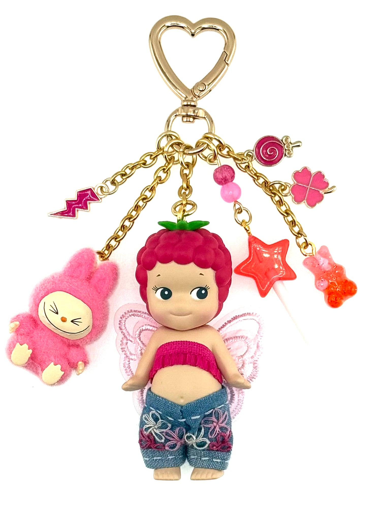 Gold Raspberry with mini lafufu