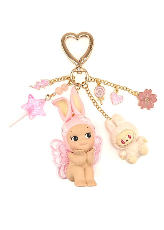 Gold Rabbit with mini lafufu (cherry blossom hanami)