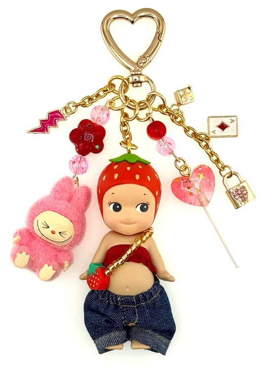 Gold Strawberry with purse & mini lafufu