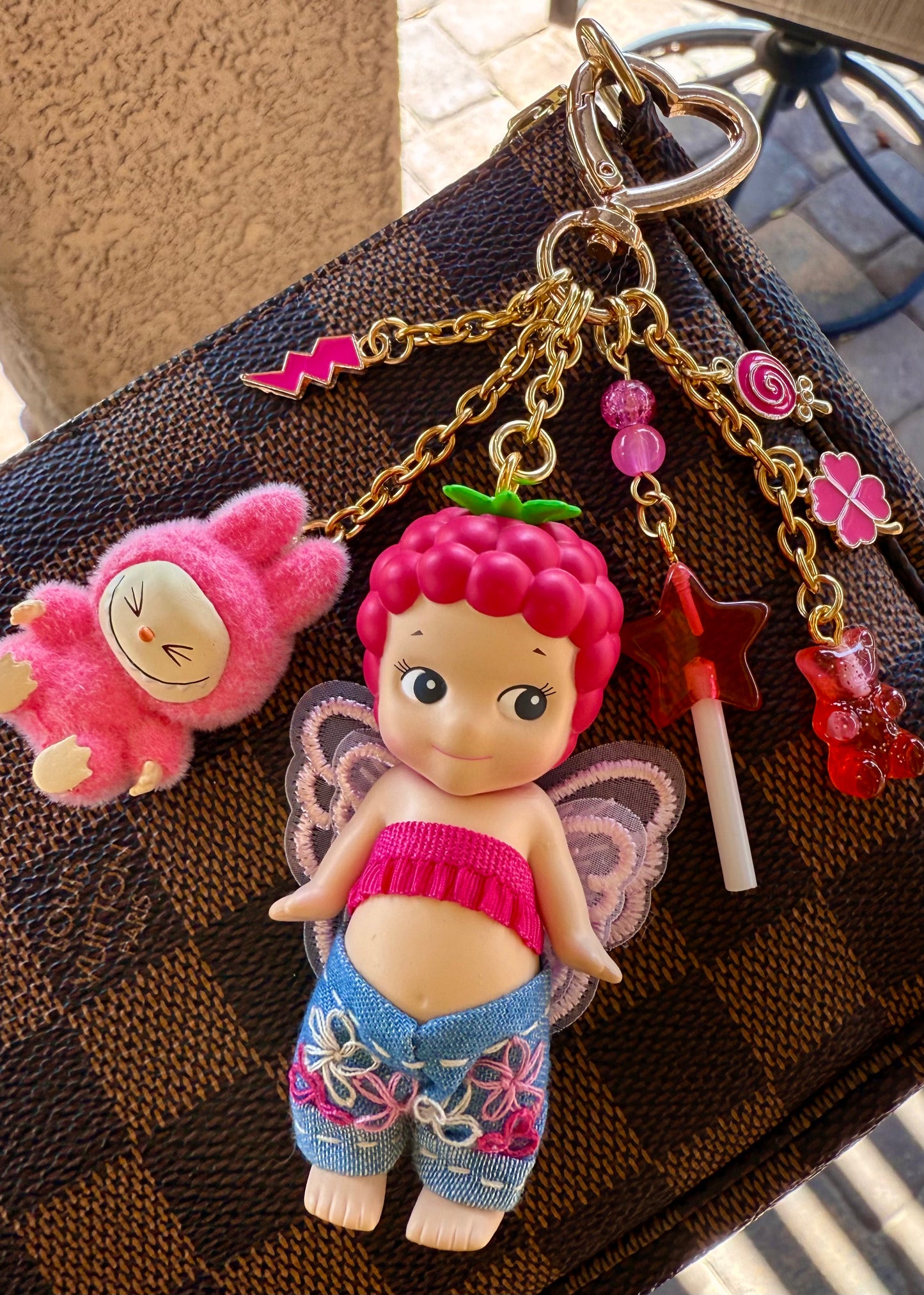 Gold Raspberry with mini lafufu