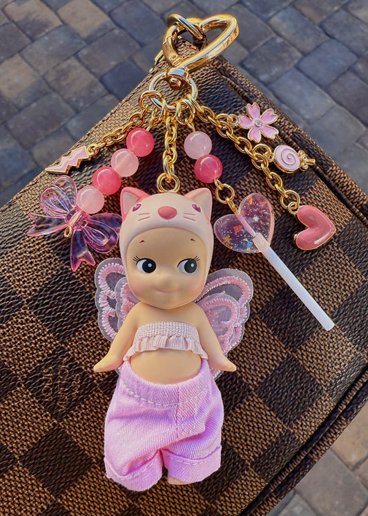 Gold Calico Cat (cherry blossom hanami on standing body)