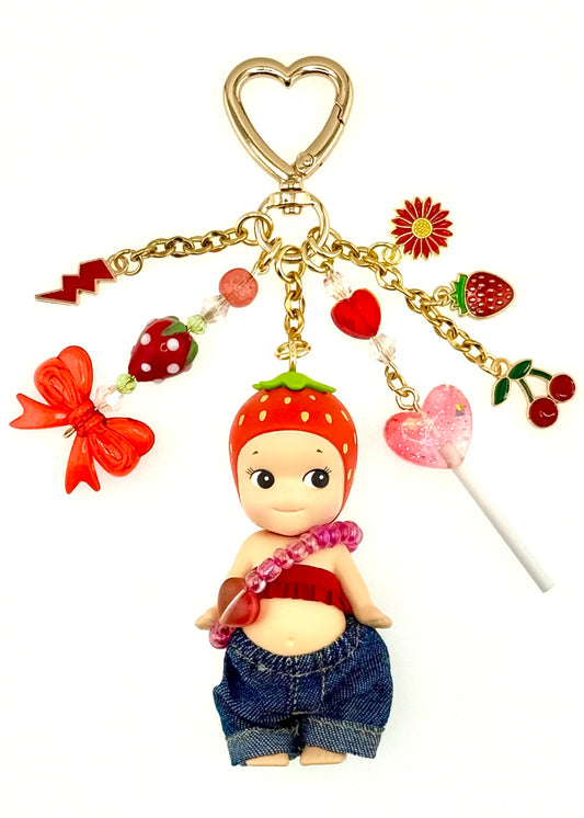 Gold Strawberry with purse