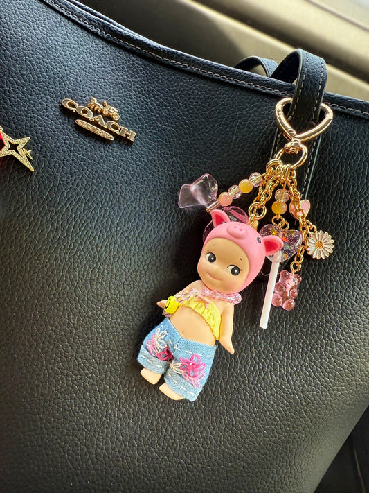 Gold Pig with purse