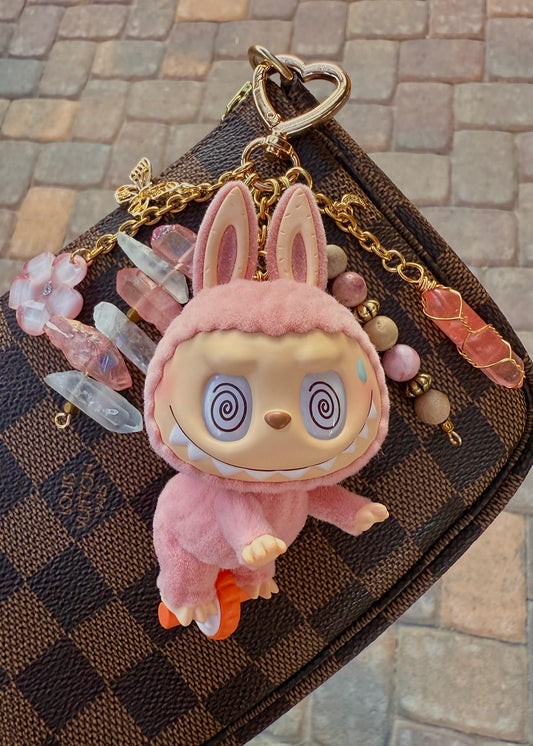 “Ab Roller” Labubu with carnelian