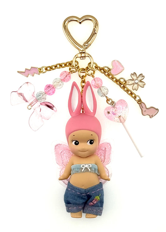 Gold Rabbit with strawberry pants