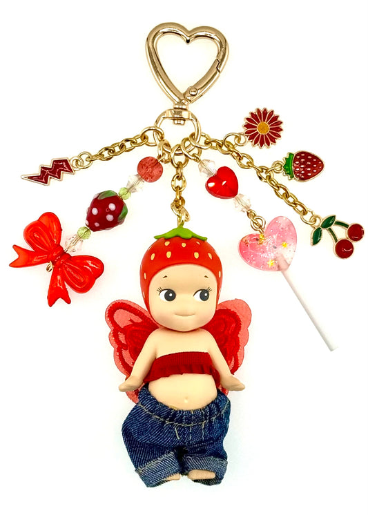 Gold Strawberry with cherry