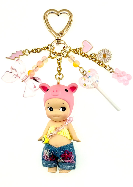 Gold Pig with purse