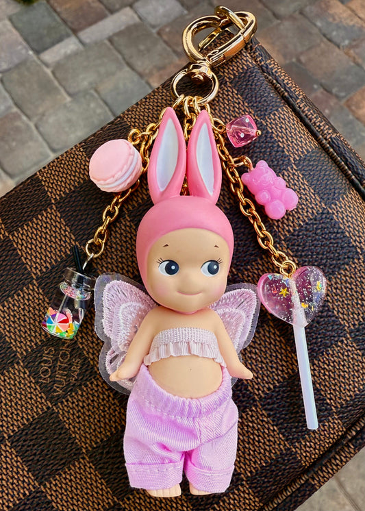 Gold Rabbit with macaron