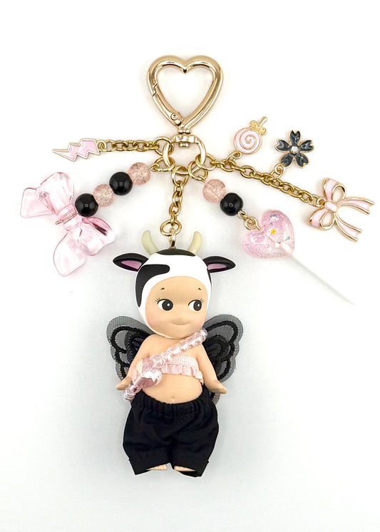 Gold Cow (pink and black)