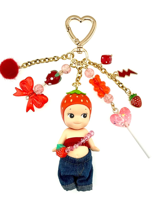 Gold Strawberry with purse