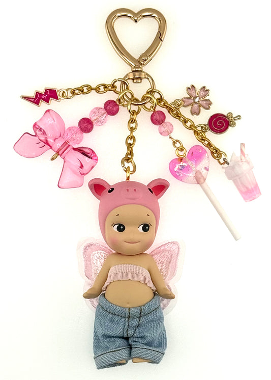 Gold Pig with milkshake