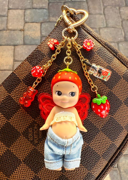 Gold Strawberry with gummy bear