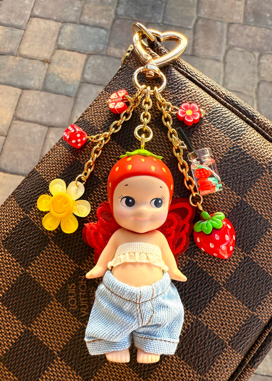 Gold Strawberry with yellow flower