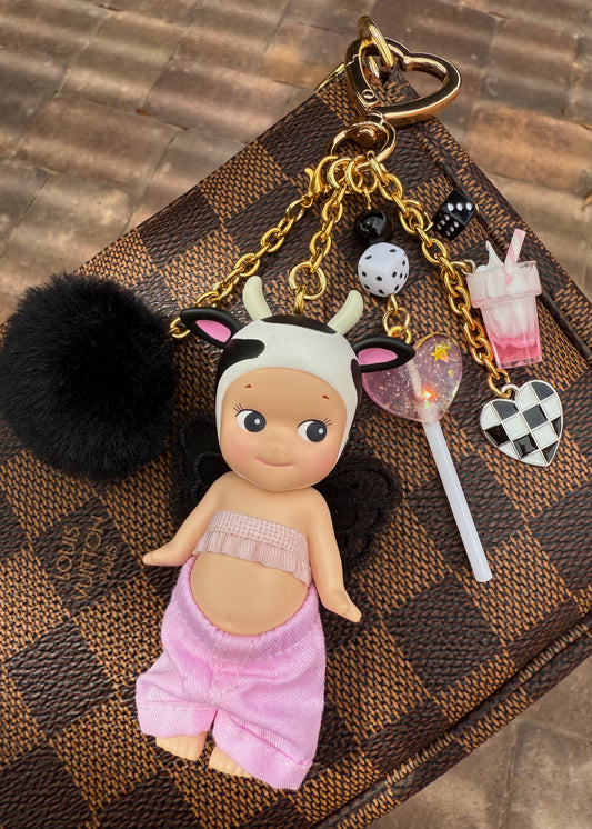 Gold Cow w/ removable pom