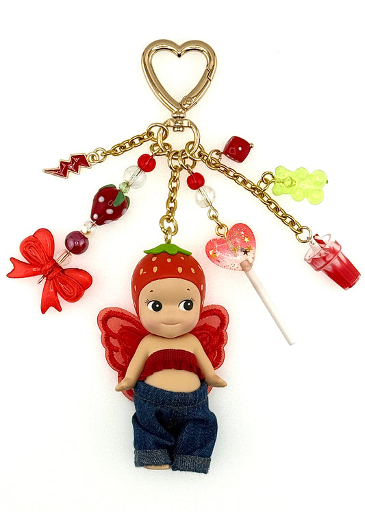 Gold Strawberry (pink and green)