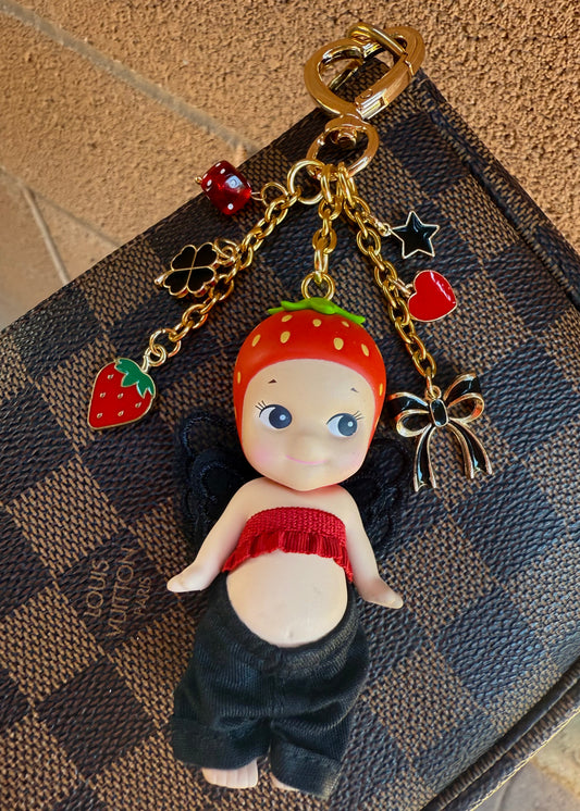 Gold Strawberry (red and black)