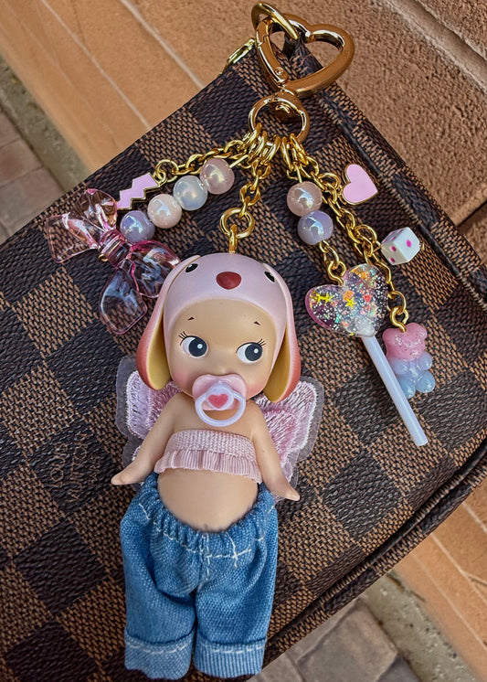 Gold Lop with pacifier