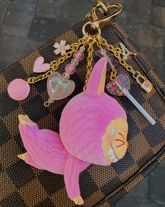 “Sweating” Labubu with lock and key